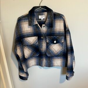 Women's Blue Plaid Jacket